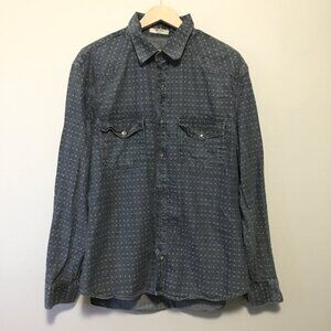 CIA Hering 100% Cotton Hail PatternButton Down Outdoor Shirt